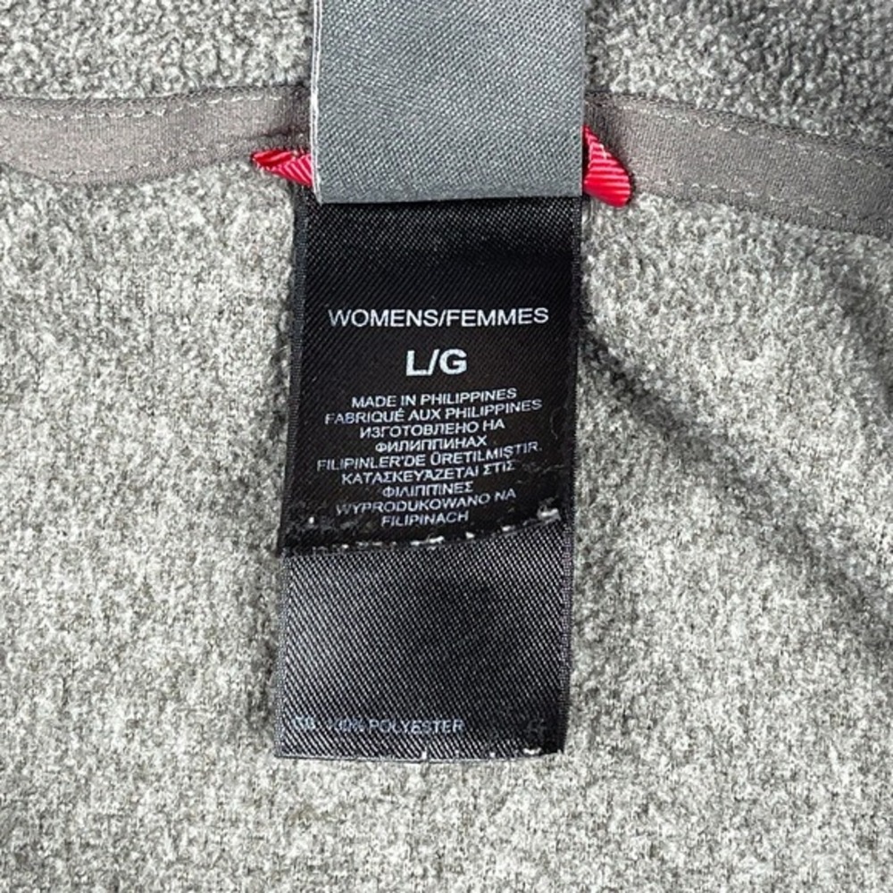 The North Face Sweater Womens Large Gray Fleece 1/4 Zip Pullover Outdoors Hike - Picture 10 of 16